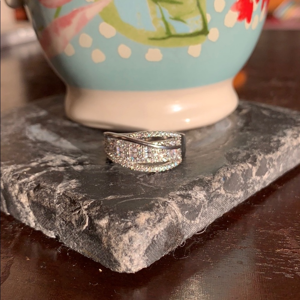 Sterling silver & CZ band